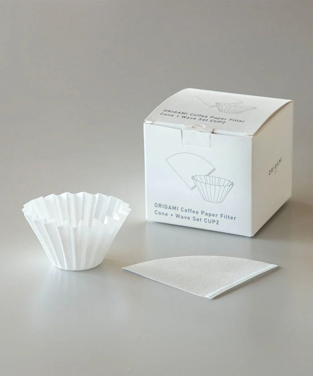 Origami Wave & Cone Coffee Filters SMALL – Mix Box (100 Pack)